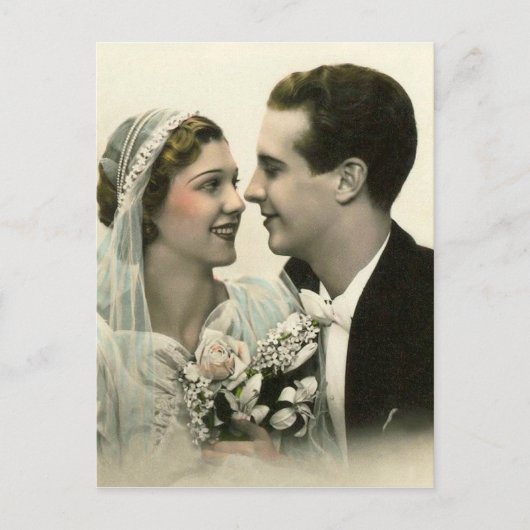 Romantische Hochzeit Postkarte (Vorderseite)