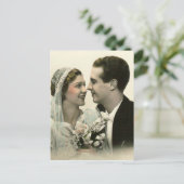 Romantische Hochzeit Postkarte (Stehend Vorderseite)