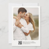 Romantische Hochzeit qr Code UAWG auf der Rückseit Einladung (Rückseite)