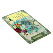 Romantische Hochzeit, Rose Blumendatum Gelb Gerett Magnet (Rechte Seite)