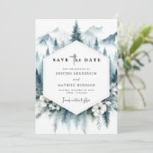 Romantische Hochzeit Save The Date (Stehend Vorderseite)