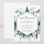 Romantische Hochzeit Save The Date (Vorne/Hinten)