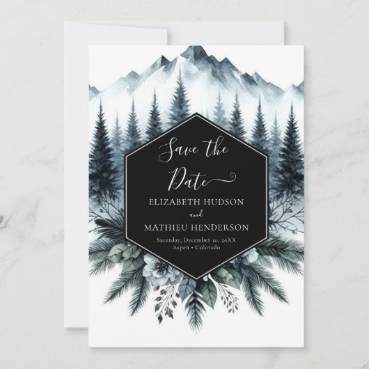 Romantische Hochzeit Save The Date (Vorderseite)