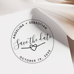 Romantische Hochzeit - Save The Date Gummistempel
