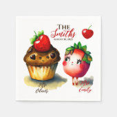 Romantische Hochzeit Serviette (Vorderseite)