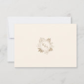 Romantische Hochzeit tropischer Vegetation RSVP Karte (Rückseite)