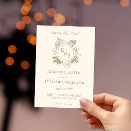 Romantische Hochzeit tropischer Vegetation Save The Date