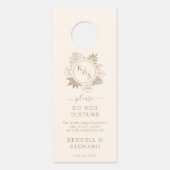 Romantische Hochzeit tropischer Vegetation Türanhänger (Vorderseite)