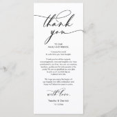 Romantische Hochzeit Vielen Dank Platzierung Karte (Vorderseite)