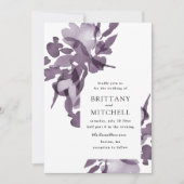 Romantische Hochzeit von Aquarellfarben Einladung (Vorderseite)