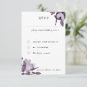 Romantische Hochzeit von Aquarellfarben RSVP Karte (Stehend Vorderseite)