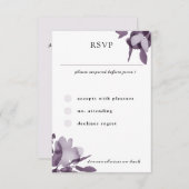 Romantische Hochzeit von Aquarellfarben RSVP Karte (Vorne/Hinten)