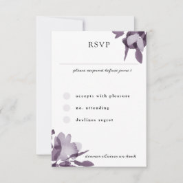 Romantische Hochzeit von Aquarellfarben RSVP Karte
