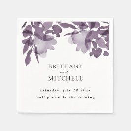 Romantische Hochzeit von Aquarellfarben Serviette