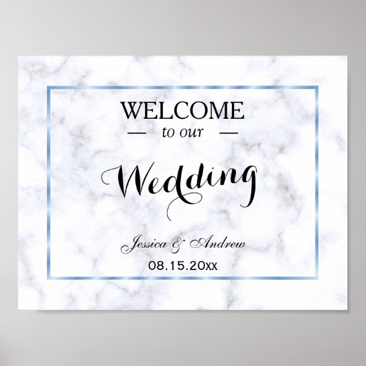 Romantische Hochzeit von Blue Marble Poster (Vorne)