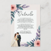 Romantische Hochzeit von Blumen und Groom Begleitkarte (Vorderseite)