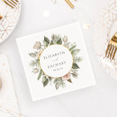 Romantische Hochzeit von Elfenbein Serviette