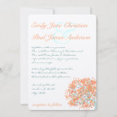 Romantische Hochzeit von Korallenbäumen Einladung (Vorderseite)