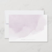 Romantische Hochzeit von Moody plum kalligraphisch RSVP Karte (Rückseite)