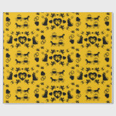 Romantische Hochzeit von Pferd und Kart Geschenkpapier (Flach)