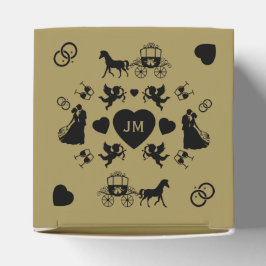 Romantische Hochzeit von Pferd und Kart Geschenkschachtel