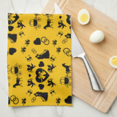 Romantische Hochzeit von Pferd und Kart Geschirrtuch (Viertel Falte)