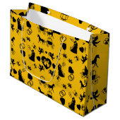 Romantische Hochzeit von Pferd und Kart Große Geschenktüte (Vorderseite Schrägansicht)