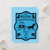 Romantische Hochzeit von Pferd und Kart Karte (Vorderseite/Rückseite Beispiel)