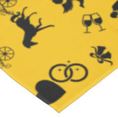 Romantische Hochzeit von Pferd und Kart Tischdecke (Schrägansicht)