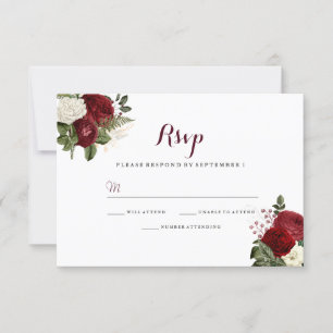 Romantische Hochzeit von Roter Blüte - RSVP