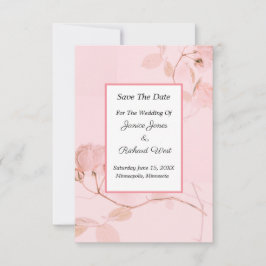 Romantische Hochzeit von Soft Pink Rose Save The Date