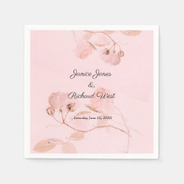 Romantische Hochzeit von Soft Pink Rose Serviette