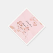 Romantische Hochzeit von Soft Pink Rose Serviette (Ecke)