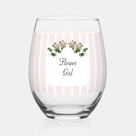 Romantische Hochzeit von weich rosa Blütenmäuse Weinglas Ohne Stiel