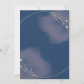 Romantische Hochzeit zwischen Navy und Blush Pink Einladung (Rückseite)