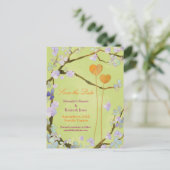 Romantische Hochzeiten im Freien speichern das Dat Ankündigungspostkarte (Stehend Vorderseite)