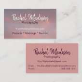 Romantische Hochzeitfotografie Visitenkarte (Vorne/Hinten)