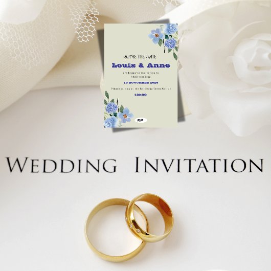 Romantische Hochzeitsankündigung Save The Date