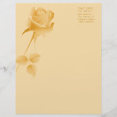 Romantische Hochzeitsankündigungen der Gold Rose Briefkopf (Vorderseite)