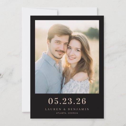 Romantische Hochzeitsanzeige Save The Date (Vorderseite)
