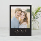 Romantische Hochzeitsanzeige Save The Date (Stehend Vorderseite)