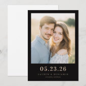 Romantische Hochzeitsanzeige Save The Date (Vorne/Hinten)