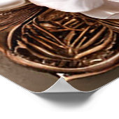 Romantische Hochzeitscoule in eleganten Rahmen Poster (Ecke)