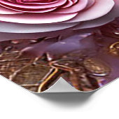 Romantische Hochzeitscoule in eleganten Rahmen Poster (Ecke)