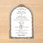 romantische Hochzeitseinladung Acryleinladungen (Vorderseite)