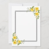 Romantische Hochzeitseinladung | Anpassbare Vorlag Einladung (Rückseite)