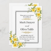 Romantische Hochzeitseinladung | Anpassbare Vorlag Einladung (Vorne/Hinten)