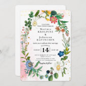 romantische Hochzeitseinladung Einladung (Vorne/Hinten)