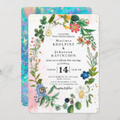 romantische Hochzeitseinladung Einladung (Vorne/Hinten)