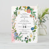 romantische Hochzeitseinladung Einladung (Stehend Vorderseite)